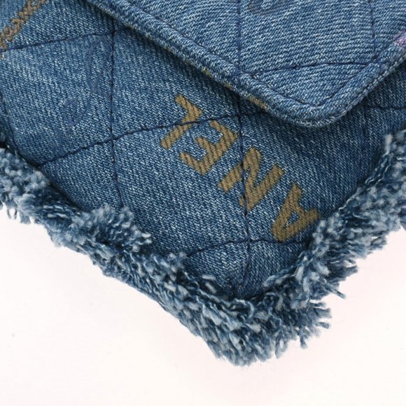 CHANEL Chanel Chain Pochette Blue AP2602 Women's Denim Shoulder Bag - Picture 8 of 13